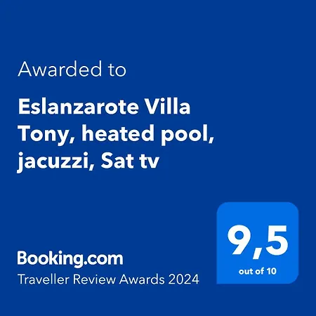 Eslanzarote Eco Tony, Heated Pool, Jacuzzi, Sat Tv, Super Wifi 빌라 La Costa